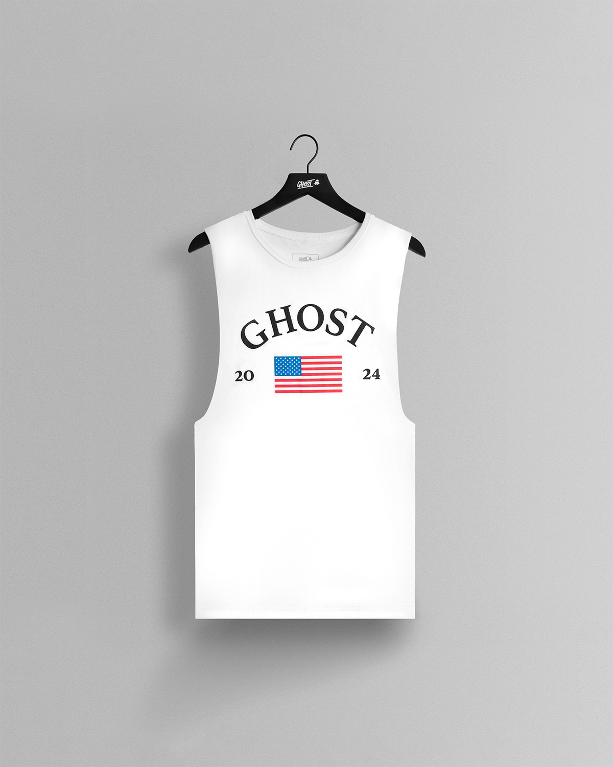 GHOST® USA SLEEVELESS TEE | WHITE